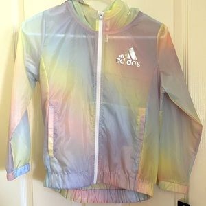 NWT Adidas rainbow windbreaker